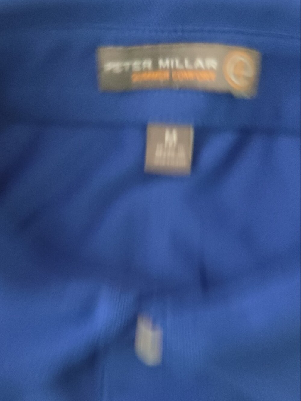 Peter Millar Men's Blue Button-Front Polo, M - Picture 4 of 5